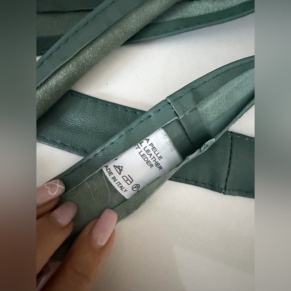 Long  Green Leather Wrap Belt main image 7